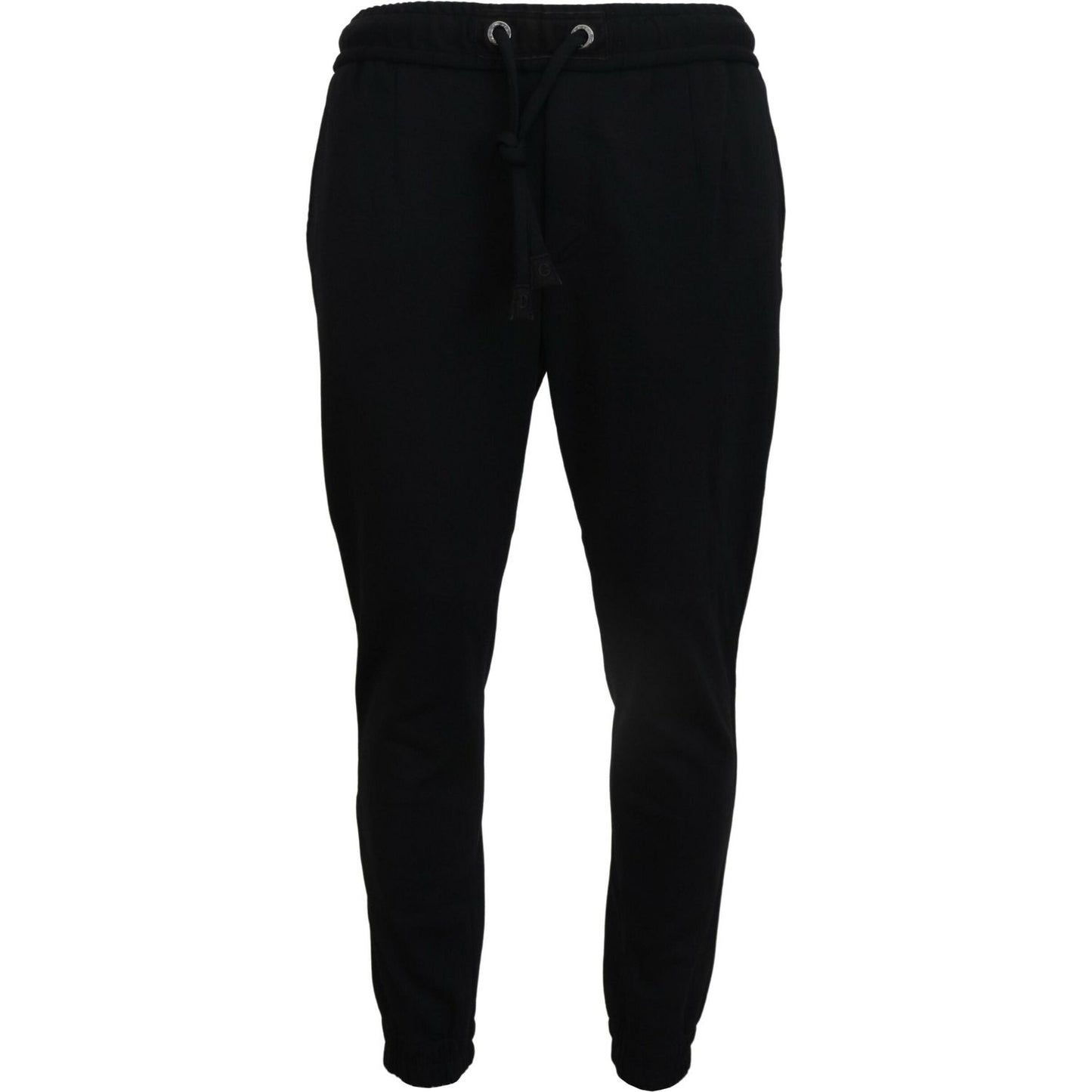 Dolce & Gabbana Sleek Black Wool-Blend Sweatpants Dolce & Gabbana