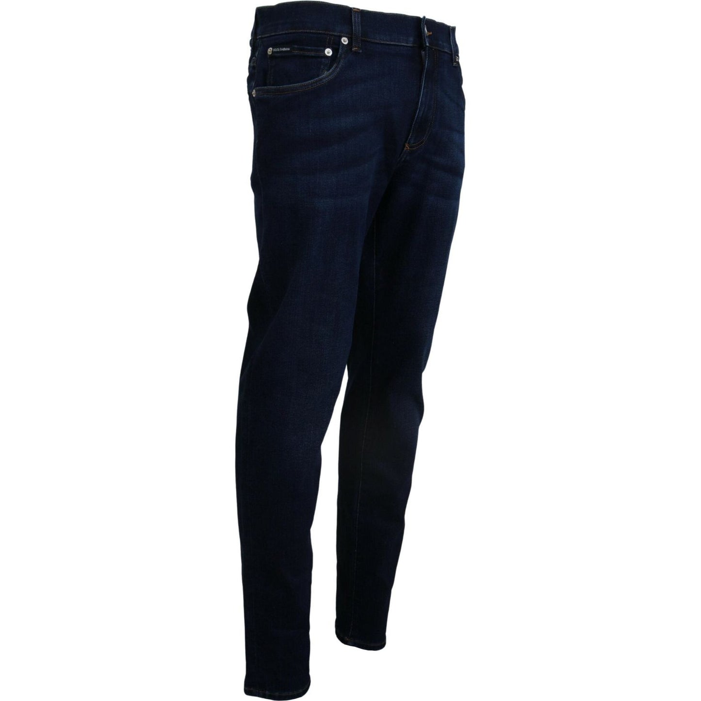 Dolce & Gabbana Elegant Slim Fit Dark Blue Denim Jeans Dolce & Gabbana