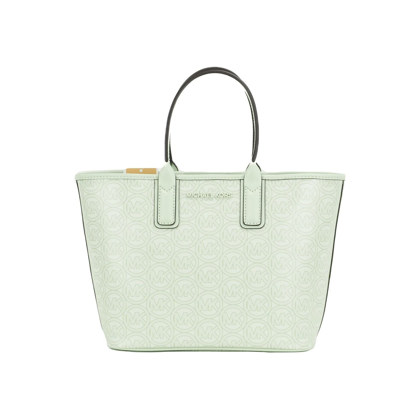 Michael Kors Jodie Small Jacquard Logo Recycled Polyester Tote Handbag Atom Green Michael Kors