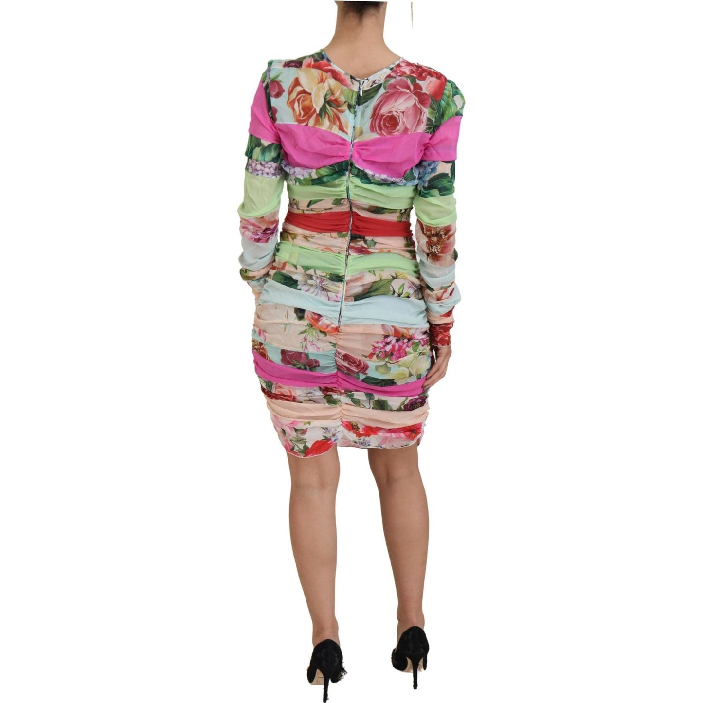 Dolce & Gabbana Floral Sheath Bodycon Silk Dress Dolce & Gabbana