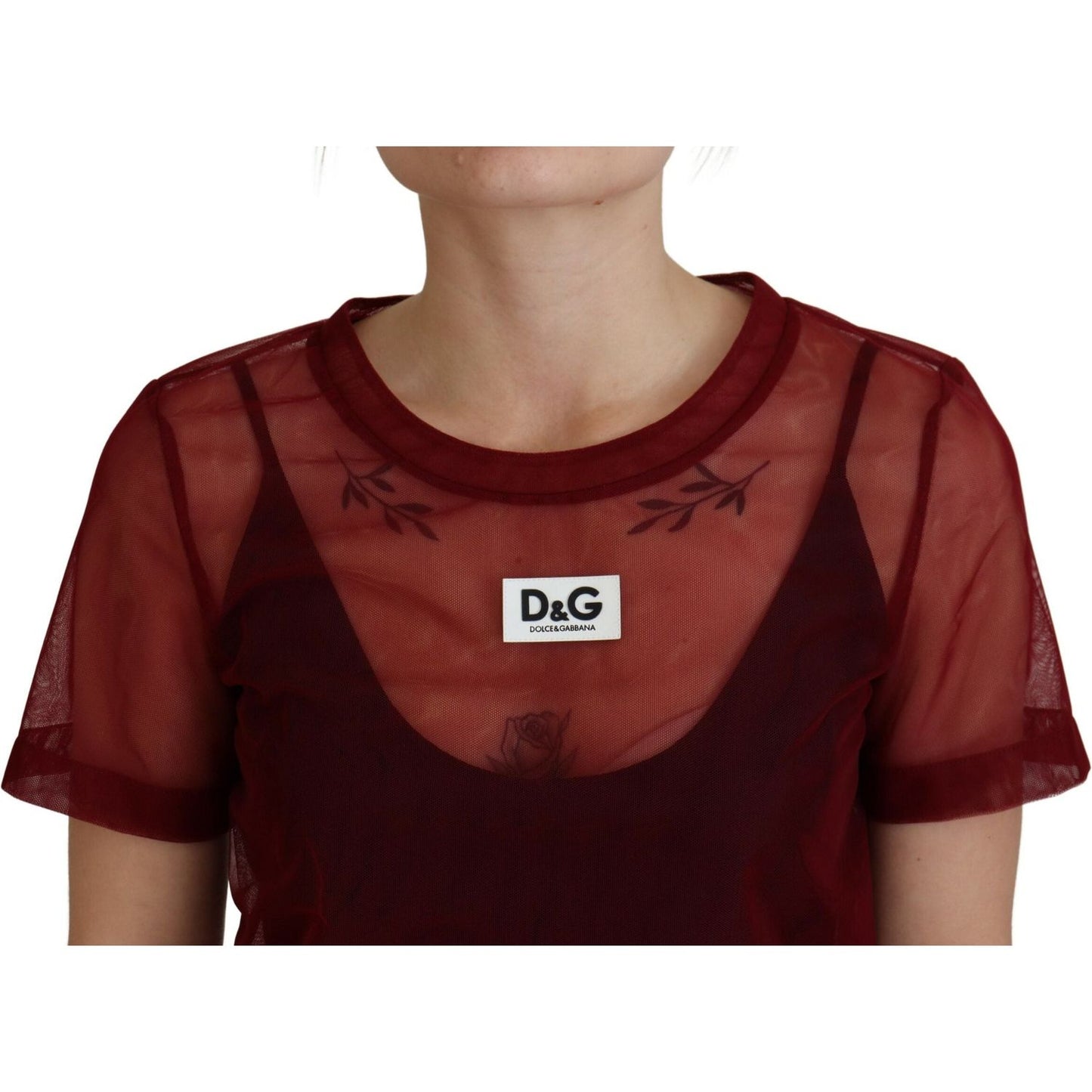 Dolce & Gabbana Maroon Mini Shift Dress - Italian Elegance Dolce & Gabbana