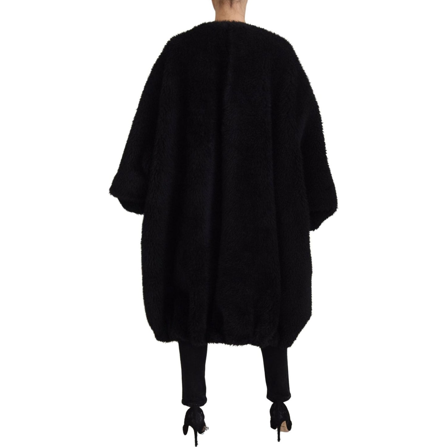 Dolce & Gabbana Elegant Black Cashmere Blend Overcoat Jacket Dolce & Gabbana