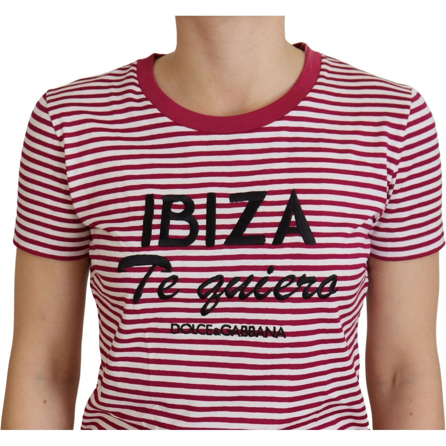 Dolce & Gabbana Exclusive Striped Ibiza Crew Neck Tee Dolce & Gabbana