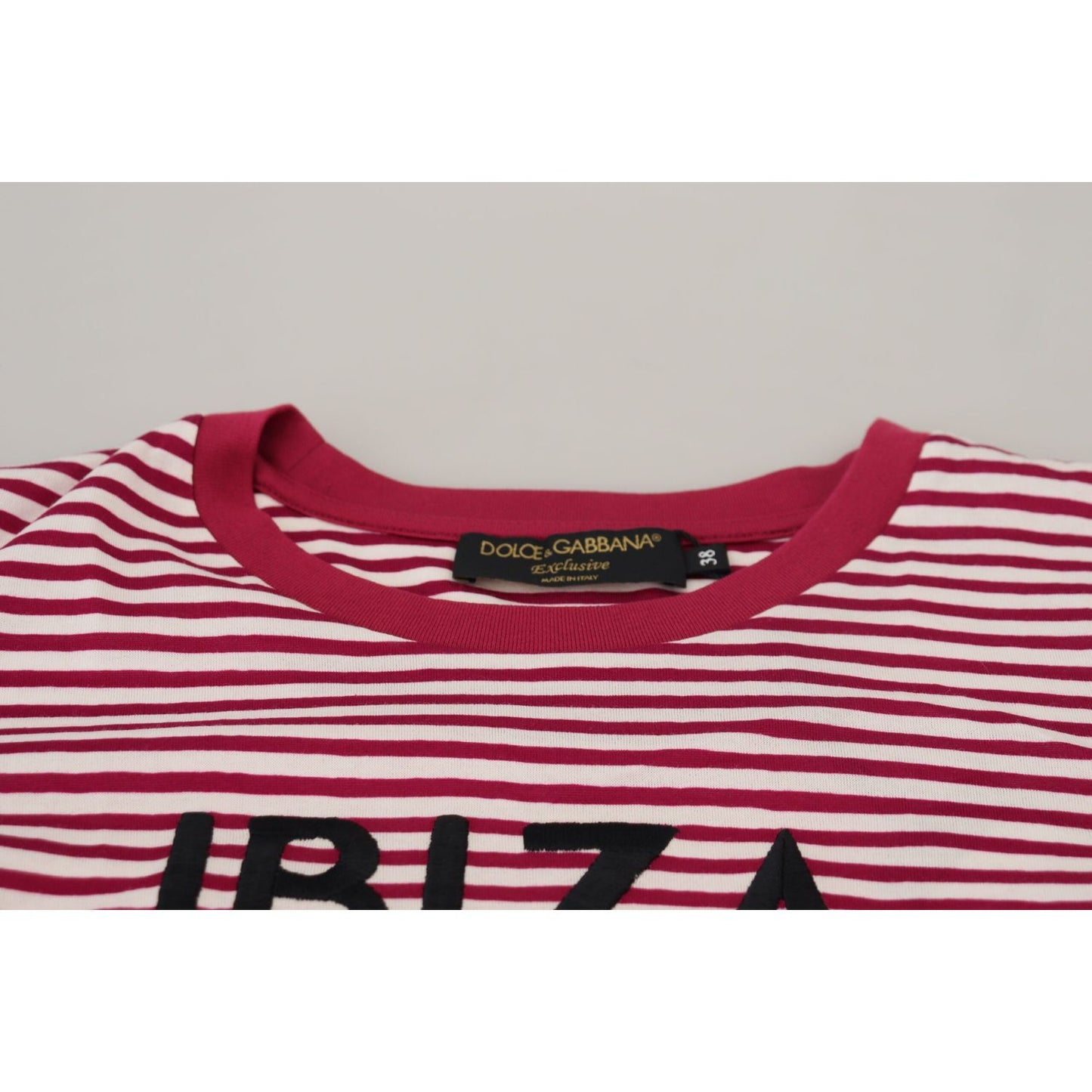 Dolce & Gabbana Exclusive Striped Ibiza Crew Neck Tee Dolce & Gabbana