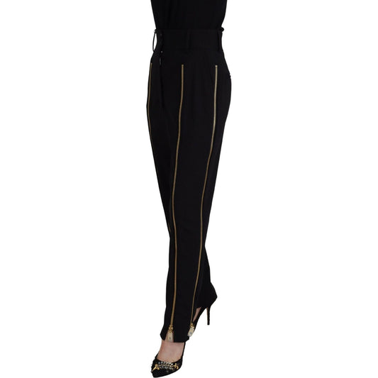 Dolce & Gabbana Elegant High Waist Tapered Wool Pants Dolce & Gabbana