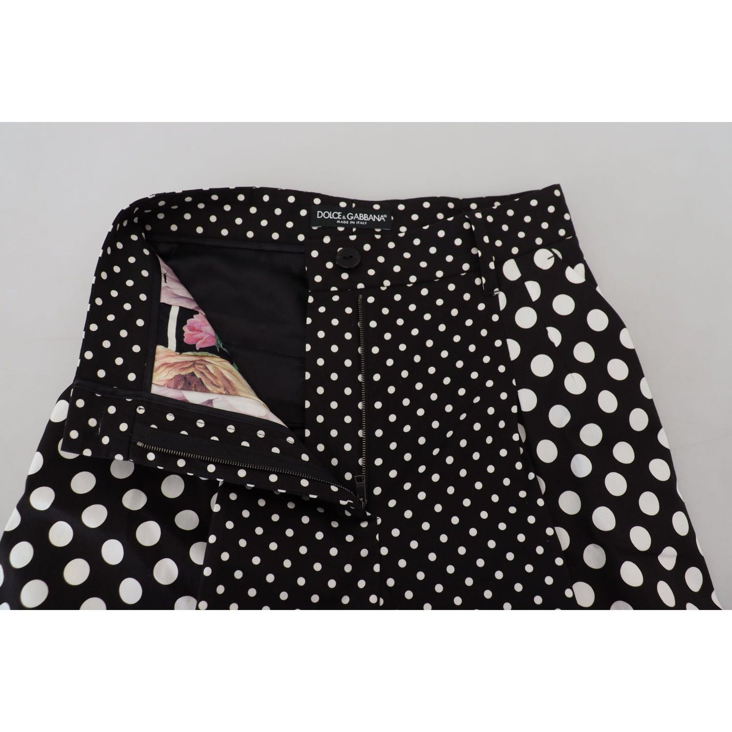 Dolce & Gabbana Elegant High-Waist Polka Dot Pants Dolce & Gabbana