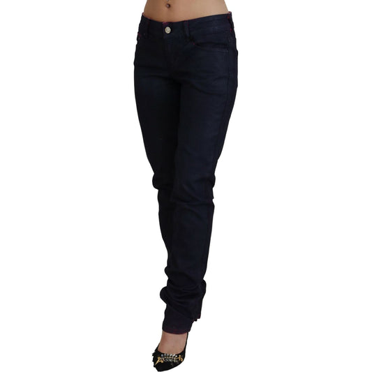 Just Cavalli Sleek Black Low Waist Denim Pants Just Cavalli