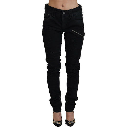 John Galliano Chic Mid Waist Flared Black Jeans John Galliano