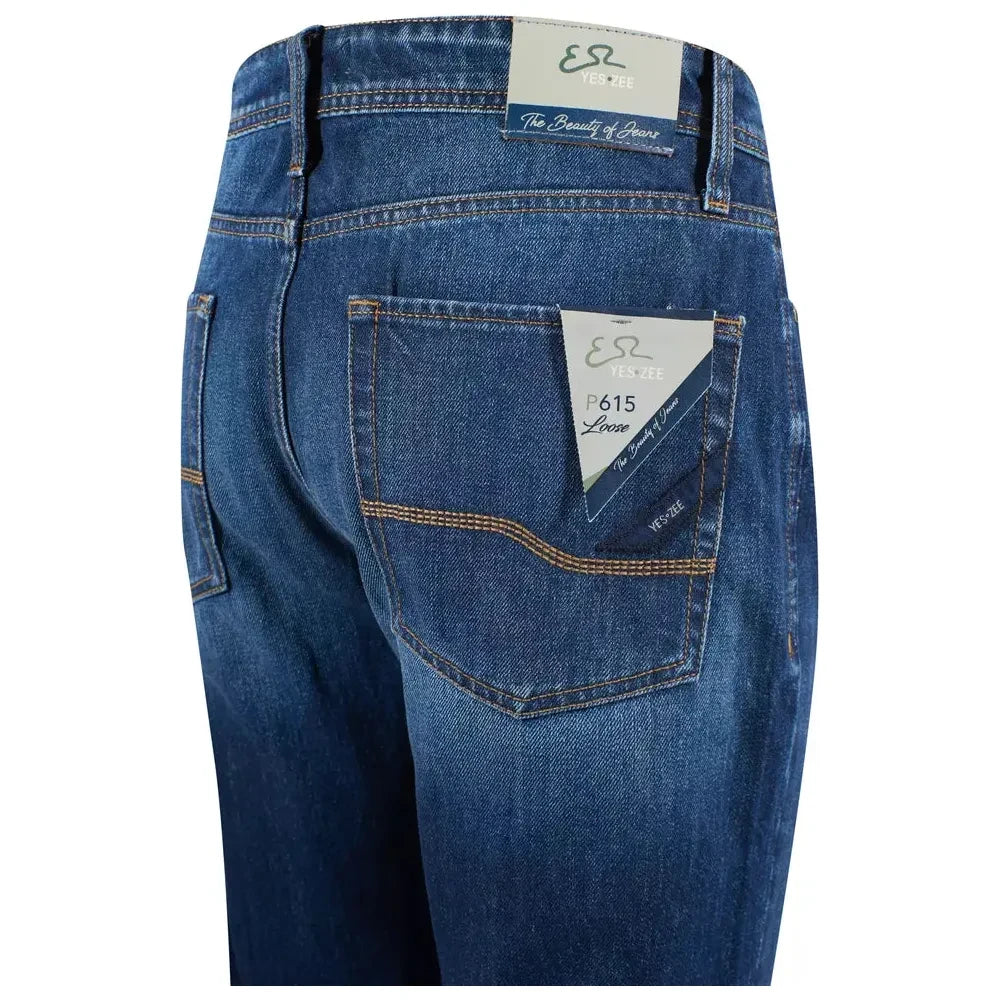 Yes Zee Blue Cotton Mens Jeans Yes Zee