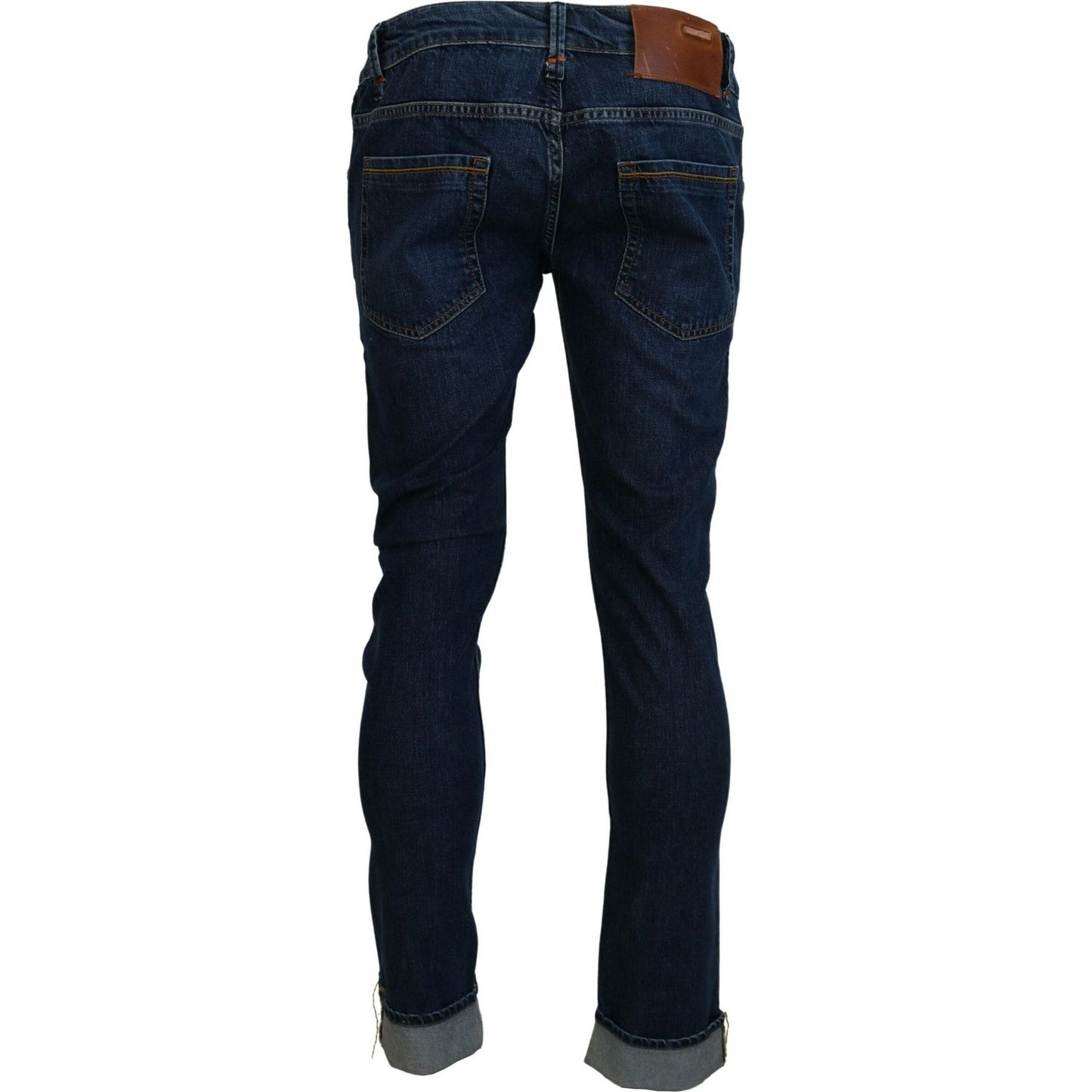 Acht Exquisite Tapered Italian Denim in Blue Acht