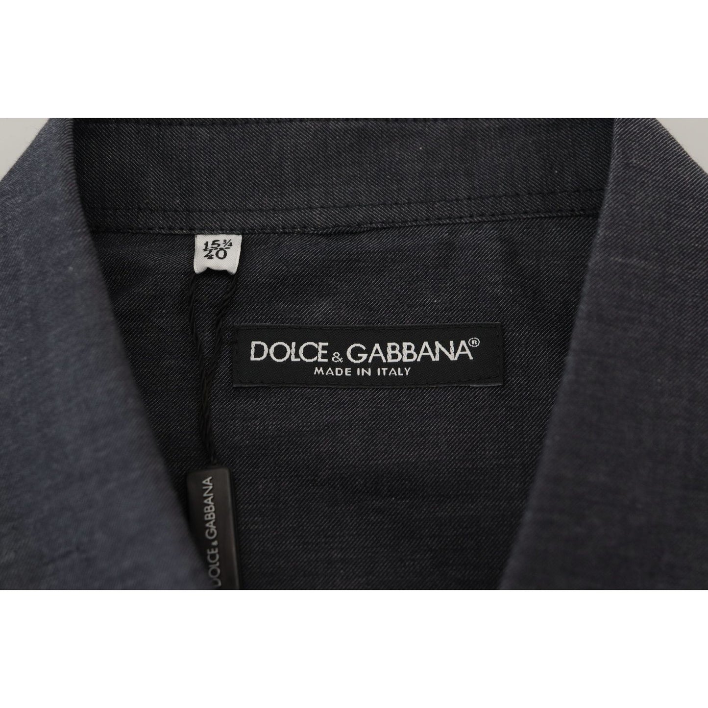 Dolce & Gabbana Elegant Gray Cotton Collared Shirt Dolce & Gabbana