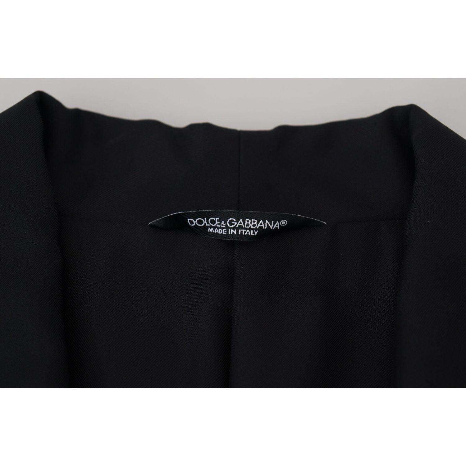 Dolce & Gabbana Black Robe Striped DG Patch Jacket Men Blazer