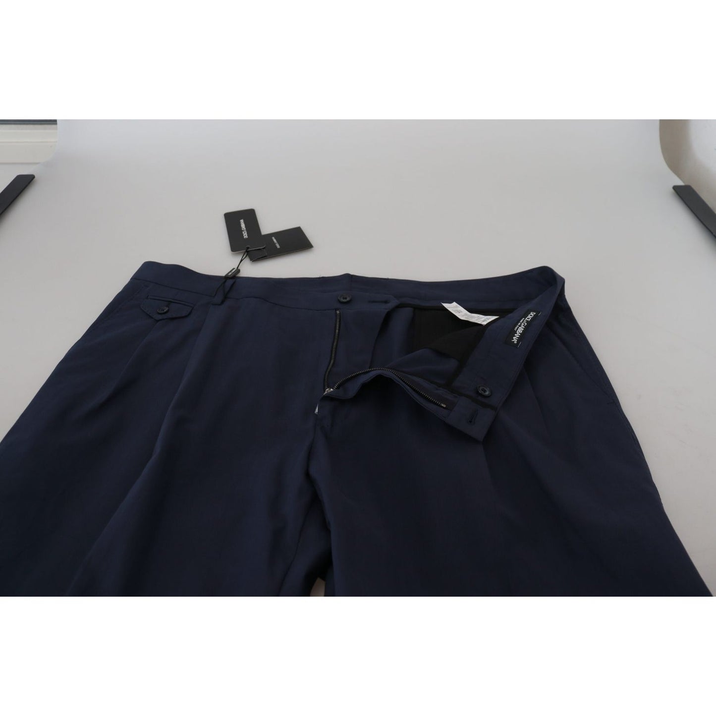 Dolce & Gabbana Elegant Dark Blue Chino Dress Pants Dolce & Gabbana