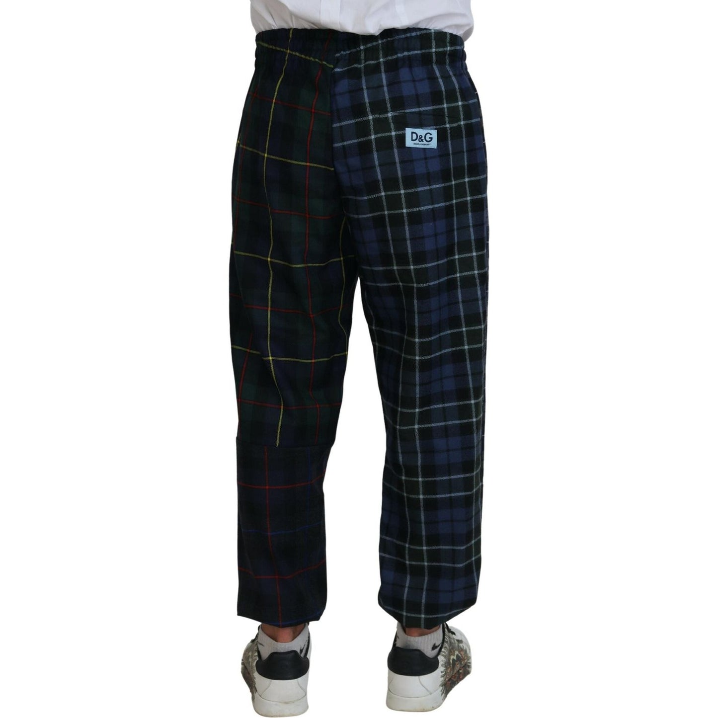 Dolce & Gabbana Checkered Wool Blend Jogger Pants Dolce & Gabbana