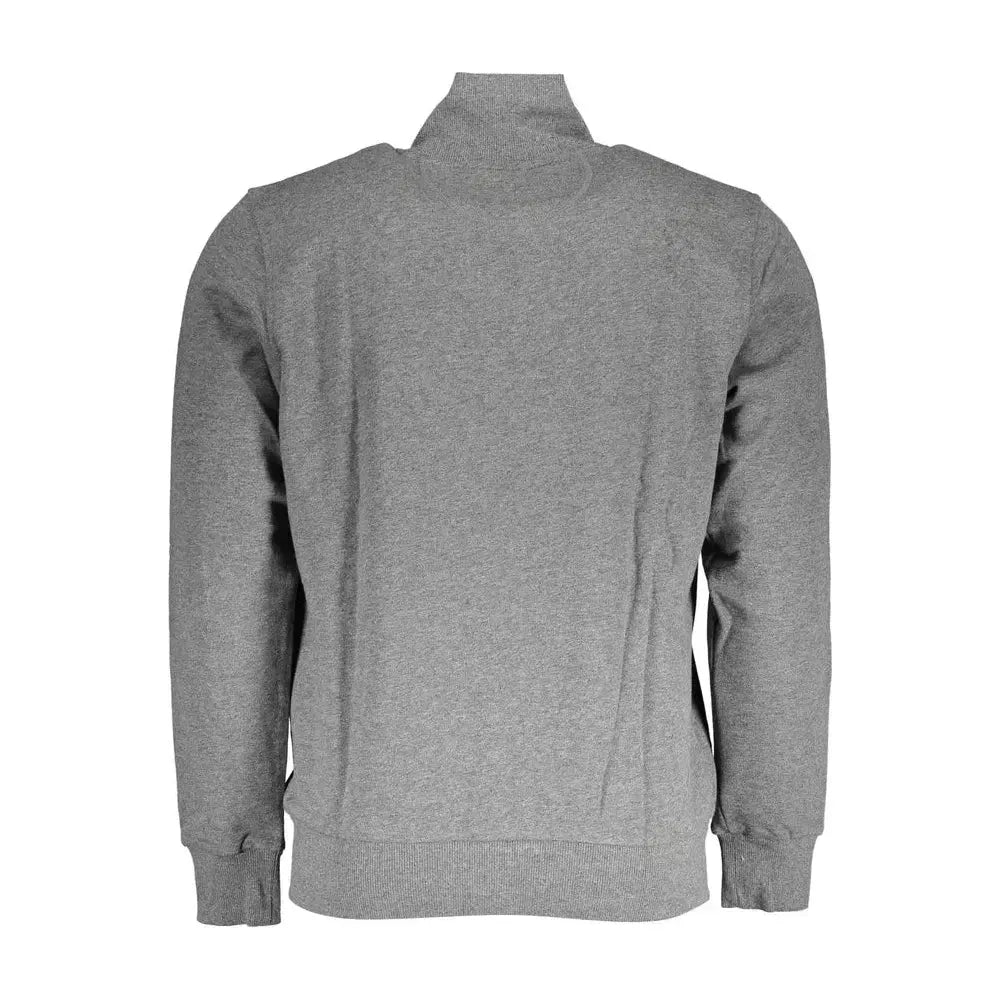 La Martina Gray Cotton Men Sweater La Martina