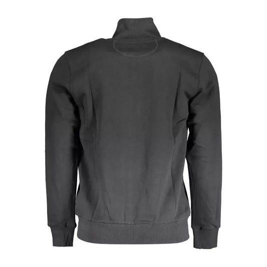 La Martina Black Cotton Men Sweater La Martina