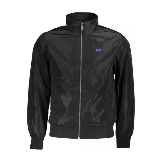 La Martina Black Polyester Men Jacket La Martina