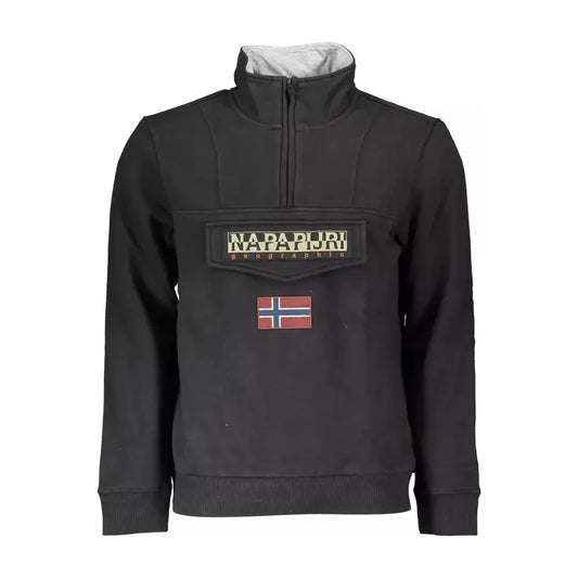 Napapijri Black Cotton Men Sweater Napapijri