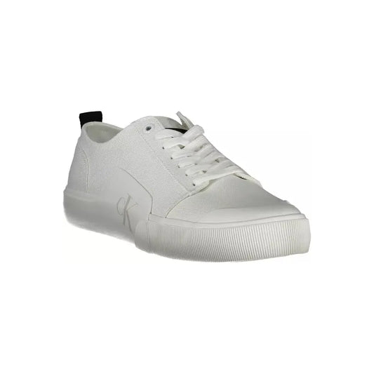 Calvin Klein White Cotton Men Sneaker Calvin Klein