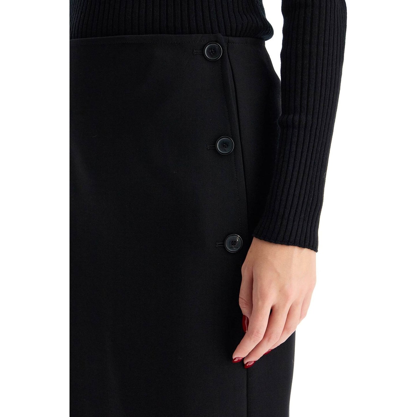 Courreges midi oblique wool skirt Skirts Courreges