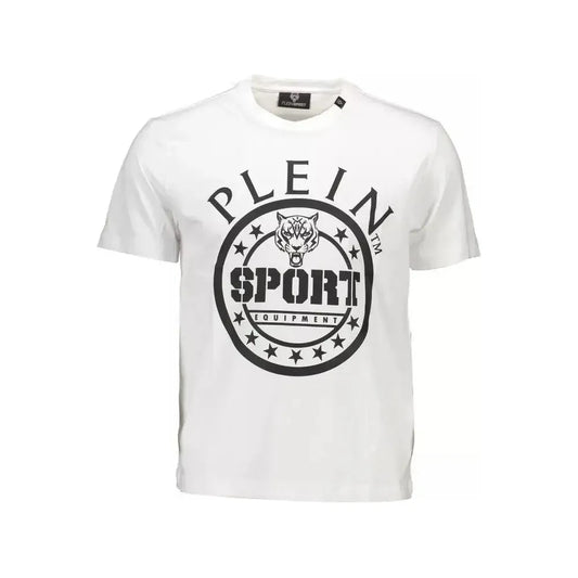 Plein Sport White Cotton Men T-Shirt Plein Sport