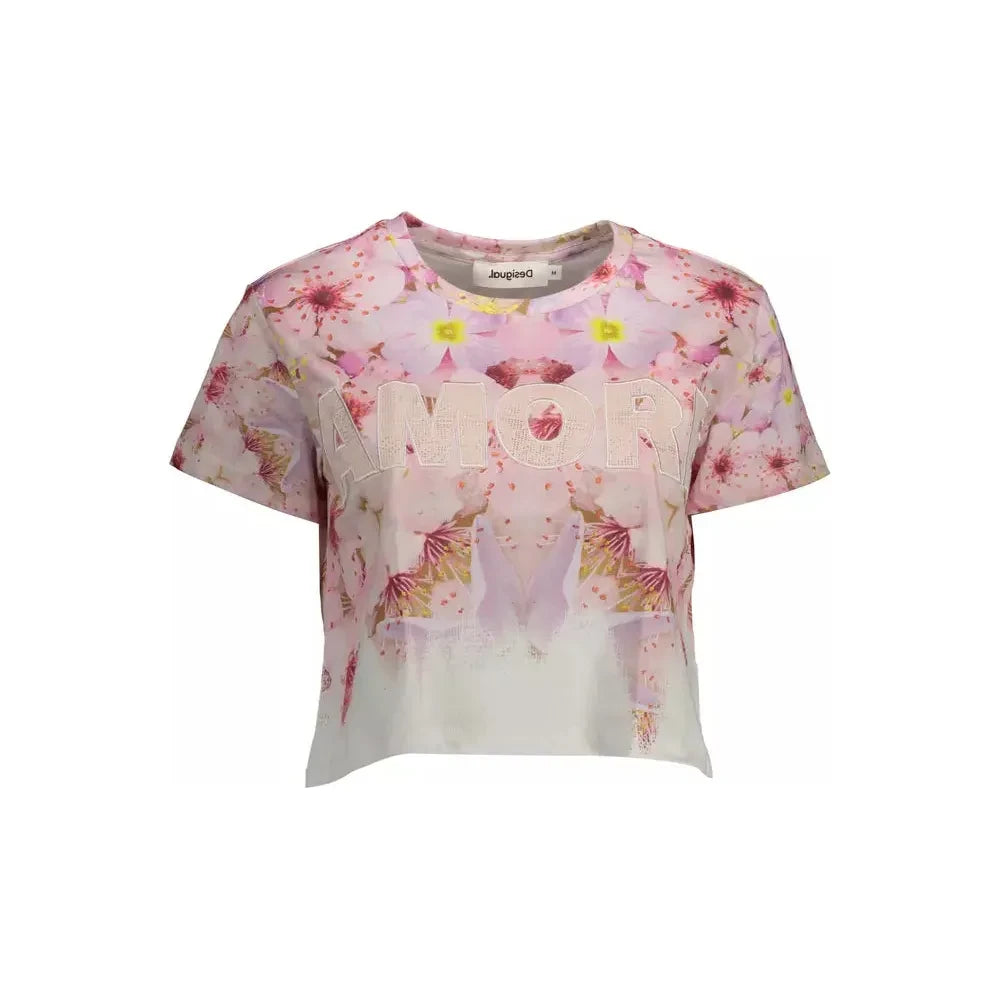 Desigual Pink Cotton Women Top Desigual