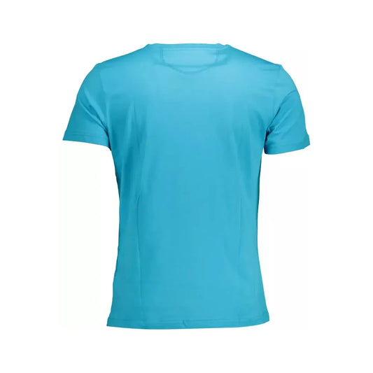 La Martina Blue Cotton Men T-Shirt La Martina