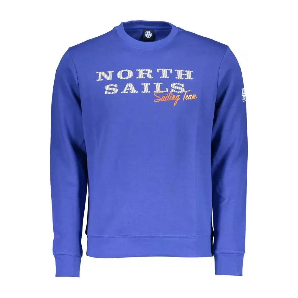 North Sails Blue Cotton Men Sweater North Sails