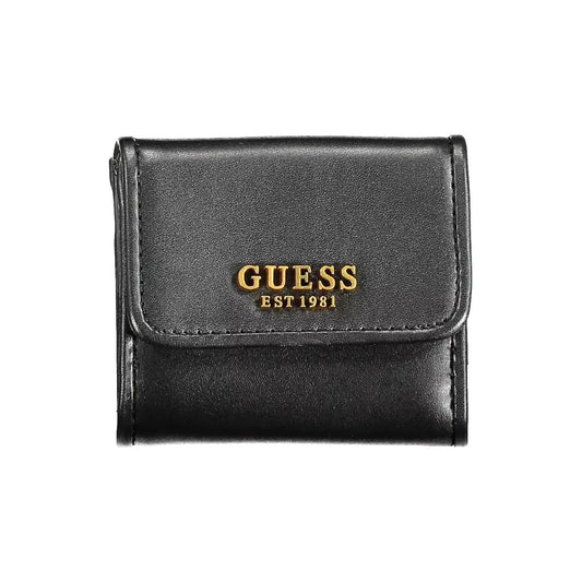 Guess Jeans Black Polyethylene Women Wallet Guess Jeans