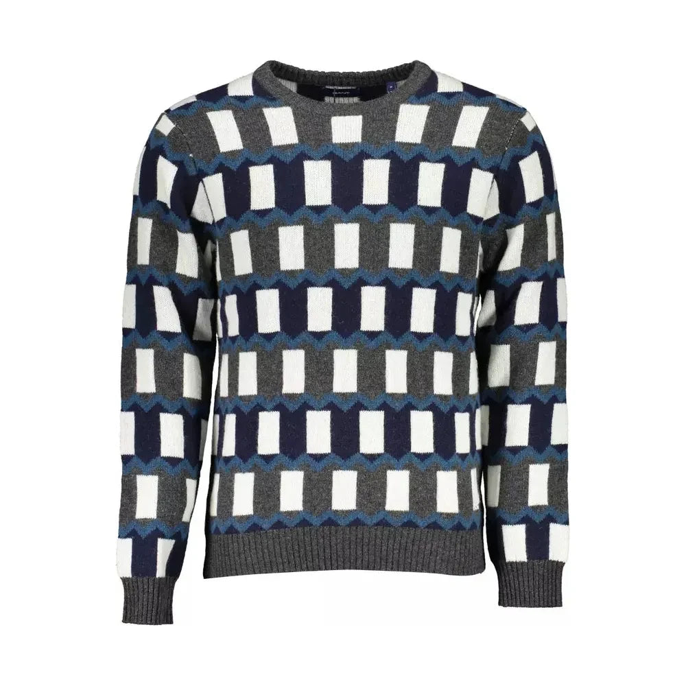 Gant Blue Wool Men Sweater Gant