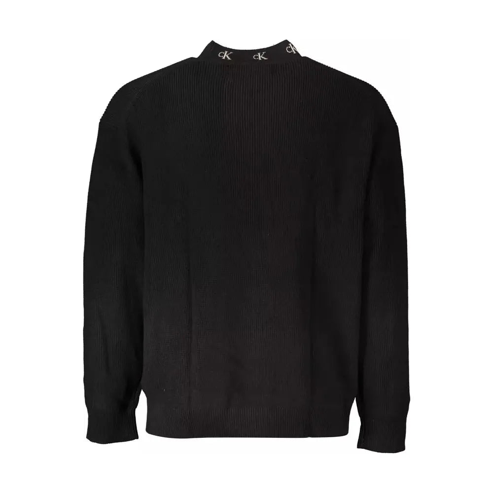 Calvin Klein Black Cotton Men Sweater Calvin Klein