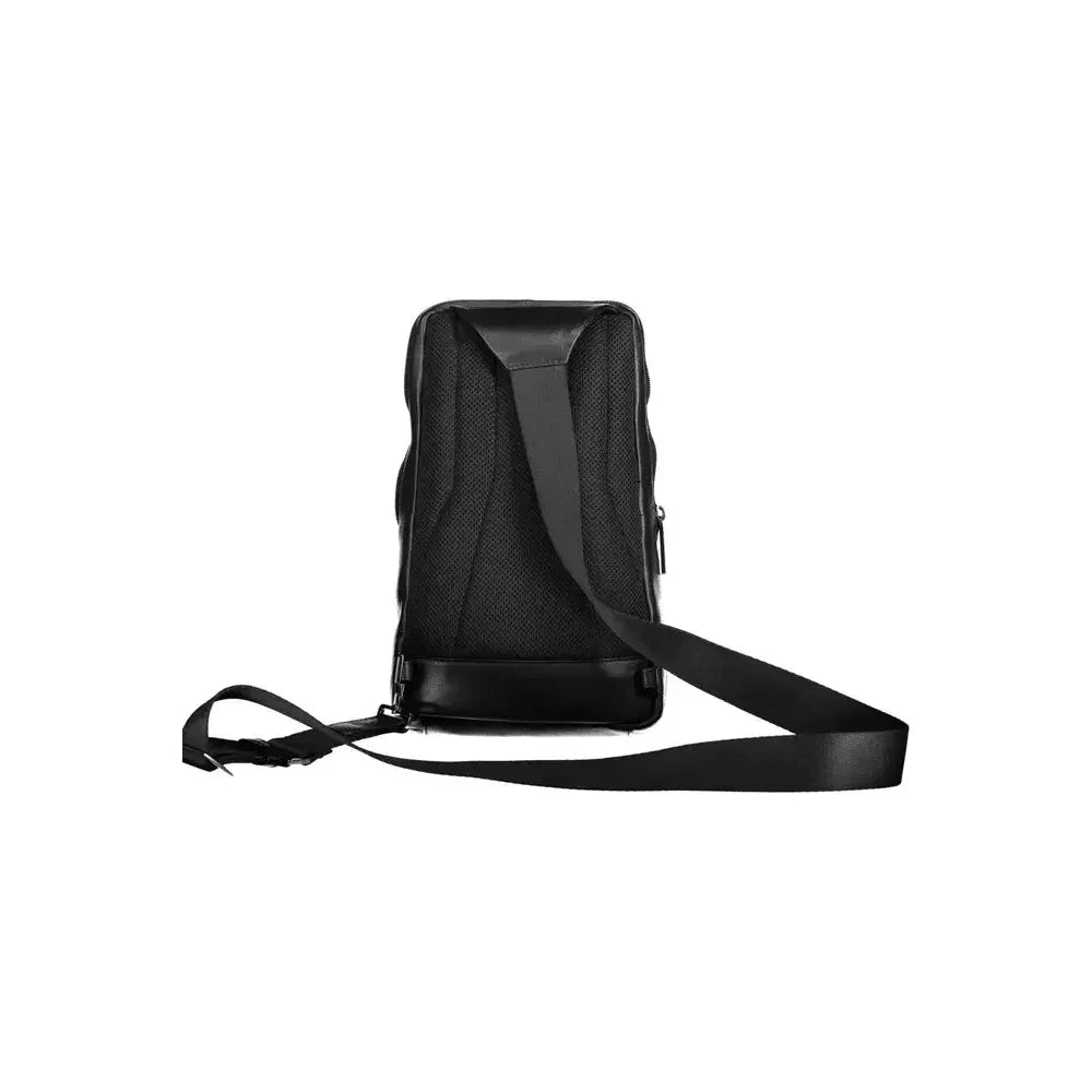 Piquadro Black Leather Men Shoulder Bag Piquadro