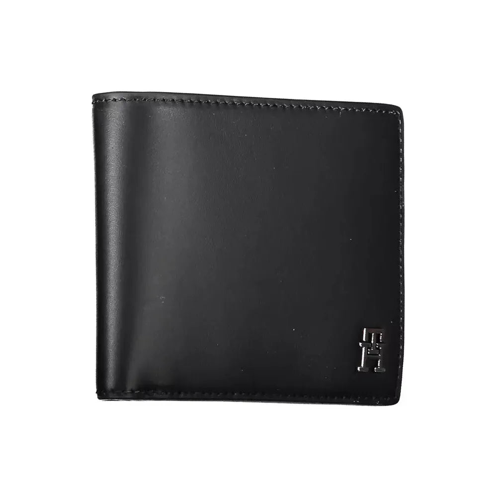 Tommy Hilfiger Black Leather Men Wallet Tommy Hilfiger