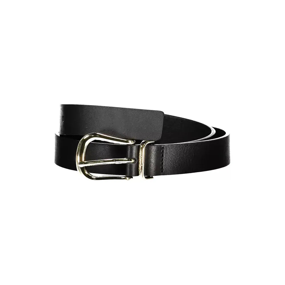 Tommy Hilfiger Black Leather Women Belt Tommy Hilfiger