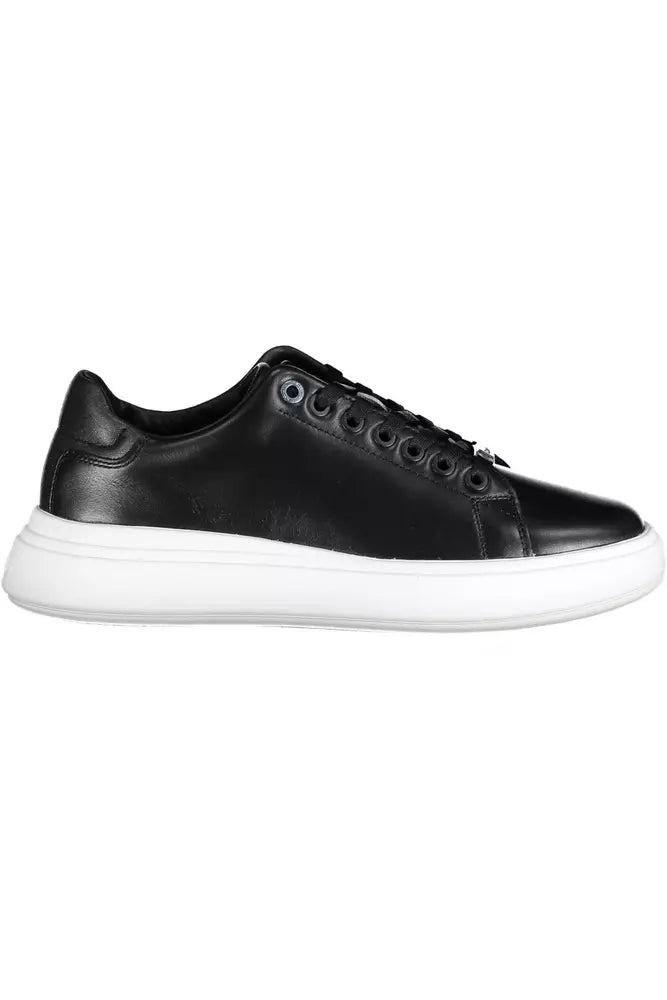 Calvin Klein Black Leather Women Sneaker Calvin Klein