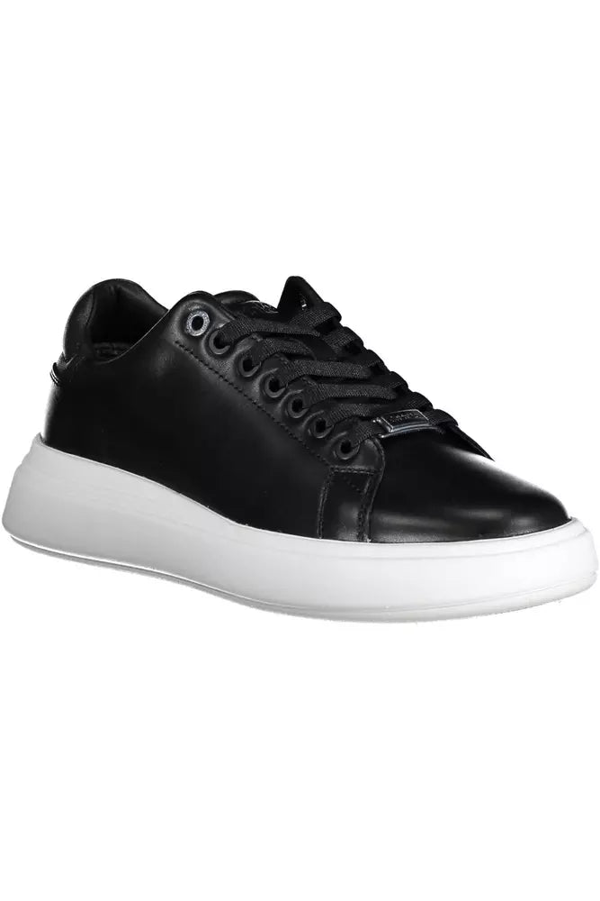 Calvin Klein Black Leather Women Sneaker Calvin Klein