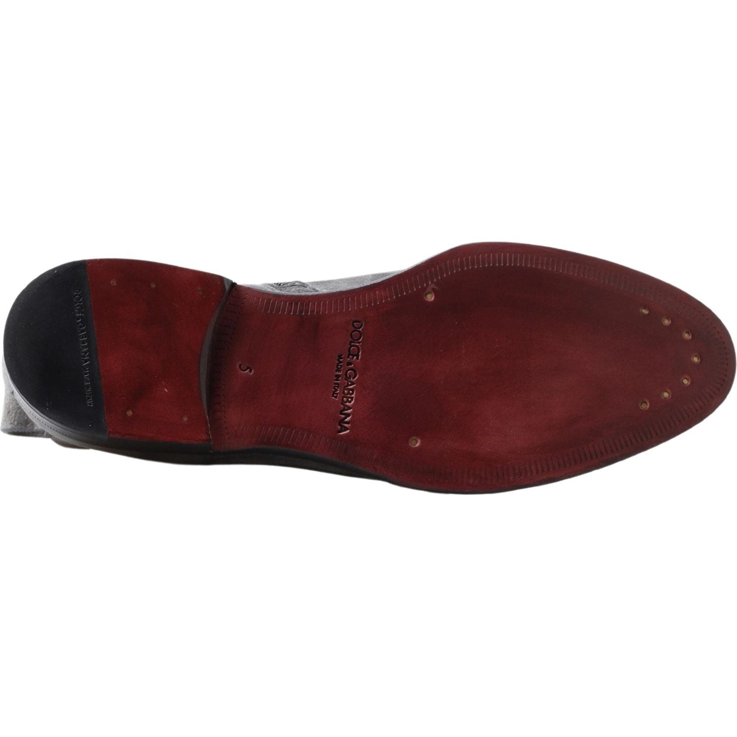 Dolce & Gabbana Gray Leather Men Ankle Boots Shoes