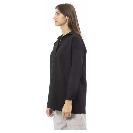 Alpha Studio Black Polypropylene Women Sweater Alpha Studio