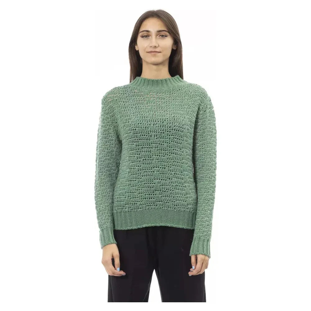 Alpha Studio Green Polyamide Women Sweater Alpha Studio