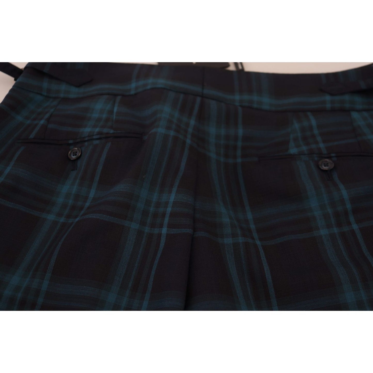 Dolce & Gabbana Elegant Plaid Wool Dress Pants Dolce & Gabbana