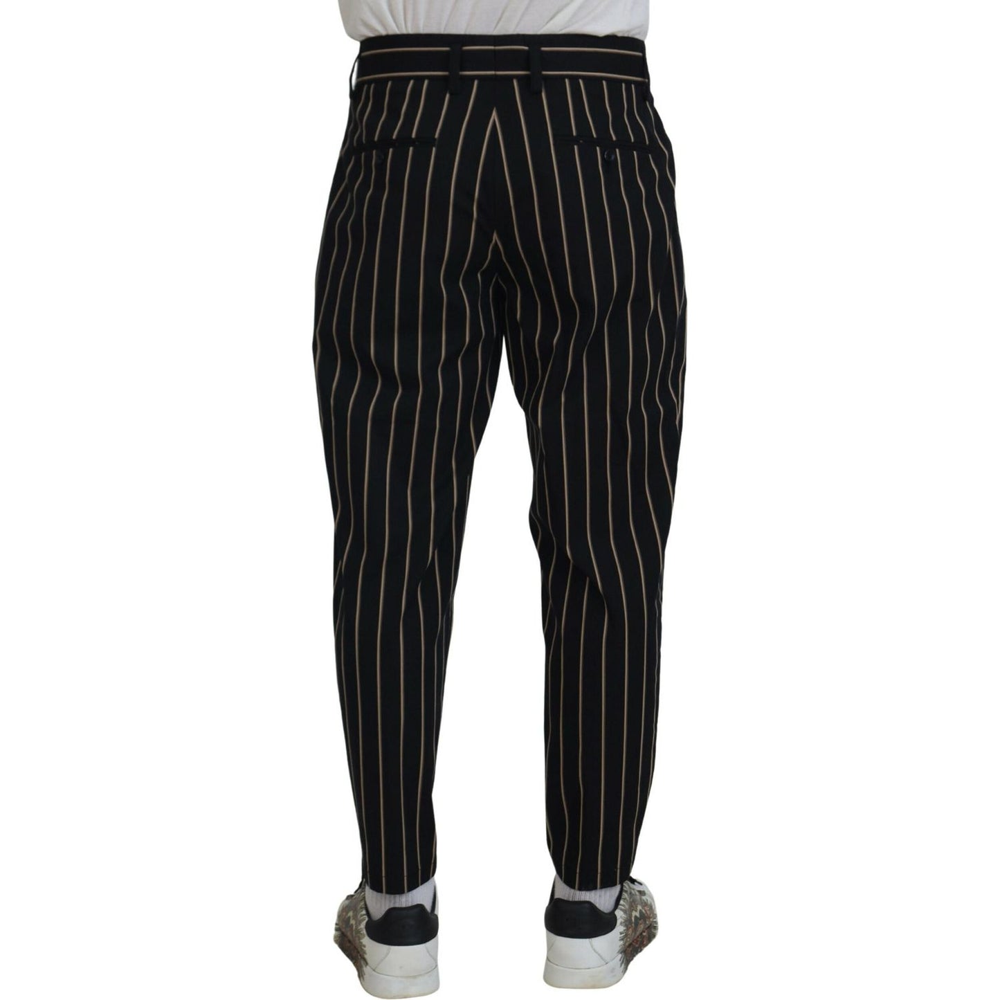 Dolce & Gabbana Elegant Striped Chino Tapered Pants Dolce & Gabbana