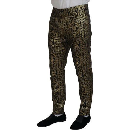 Dolce & Gabbana Elegant Jacquard Evening Pants Dolce & Gabbana