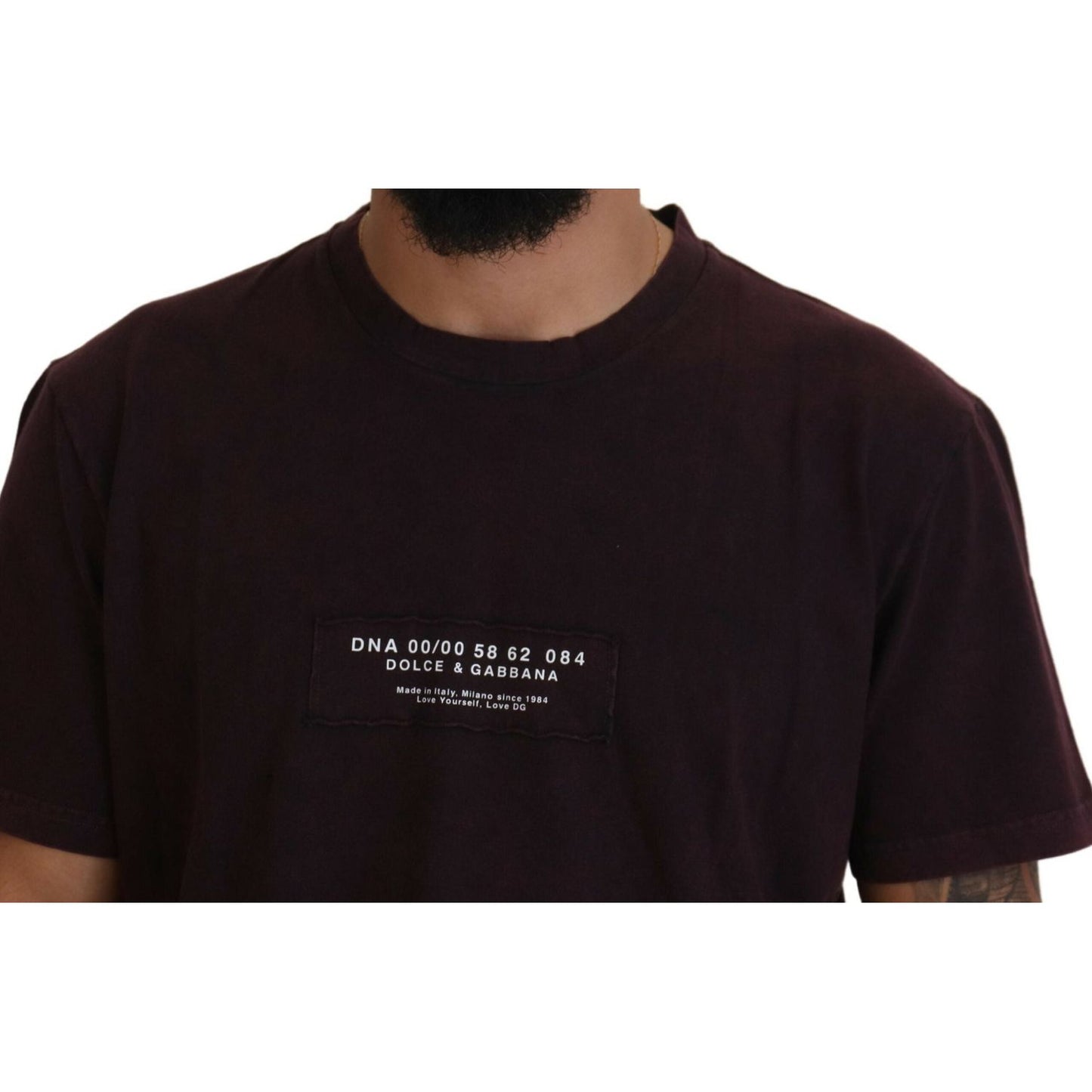 Dolce & Gabbana Elegant Bordeaux Crewneck Tee Dolce & Gabbana