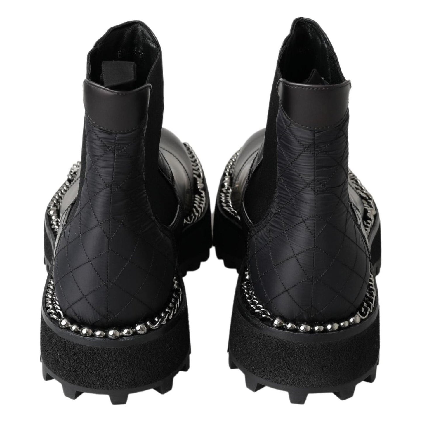 Dolce & Gabbana Elegant Black Ankle Stretch Slip On Boots Dolce & Gabbana