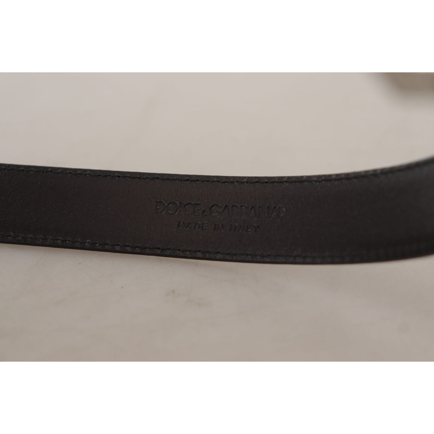 Dolce & Gabbana Sleek Black Leather Belt with Metal Buckle Dolce & Gabbana