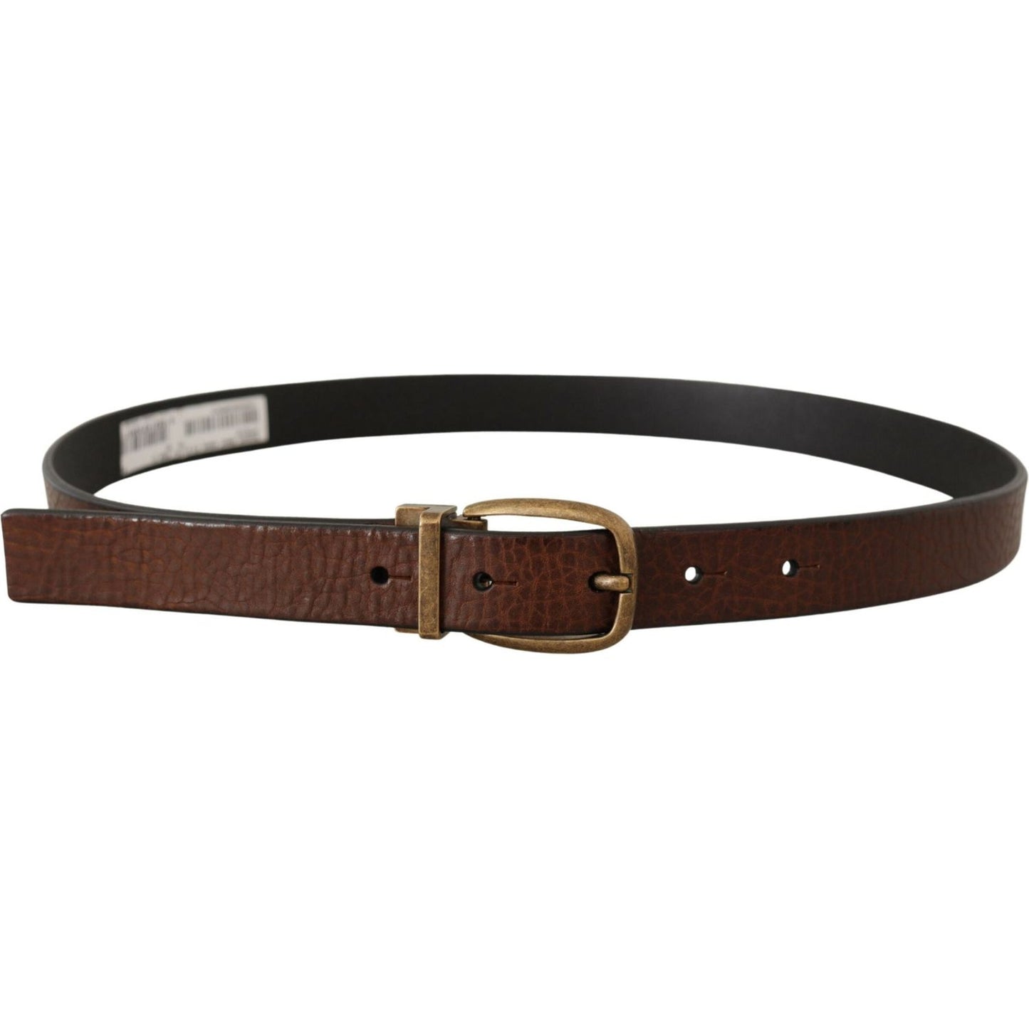 Dolce & Gabbana Elegant Leather Belt with Metal Buckle Dolce & Gabbana