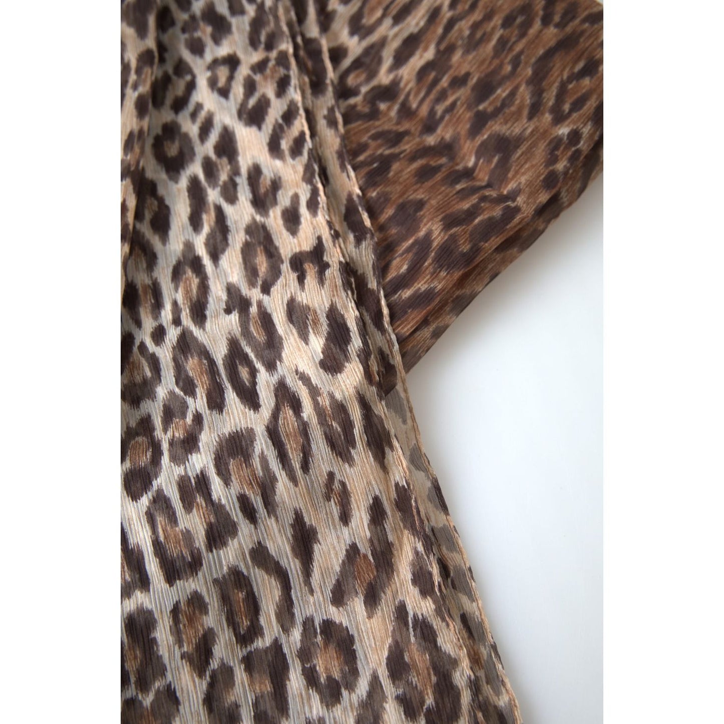 Dolce & Gabbana Elegant Silk Neck Wrap Scarf in Luxurious Brown Dolce & Gabbana