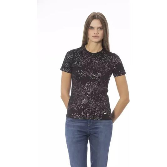 Baldinini Trend Black Cotton Women Top Baldinini Trend