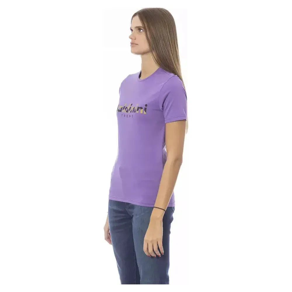 Baldinini Trend Purple Cotton Women T-Shirt Baldinini Trend