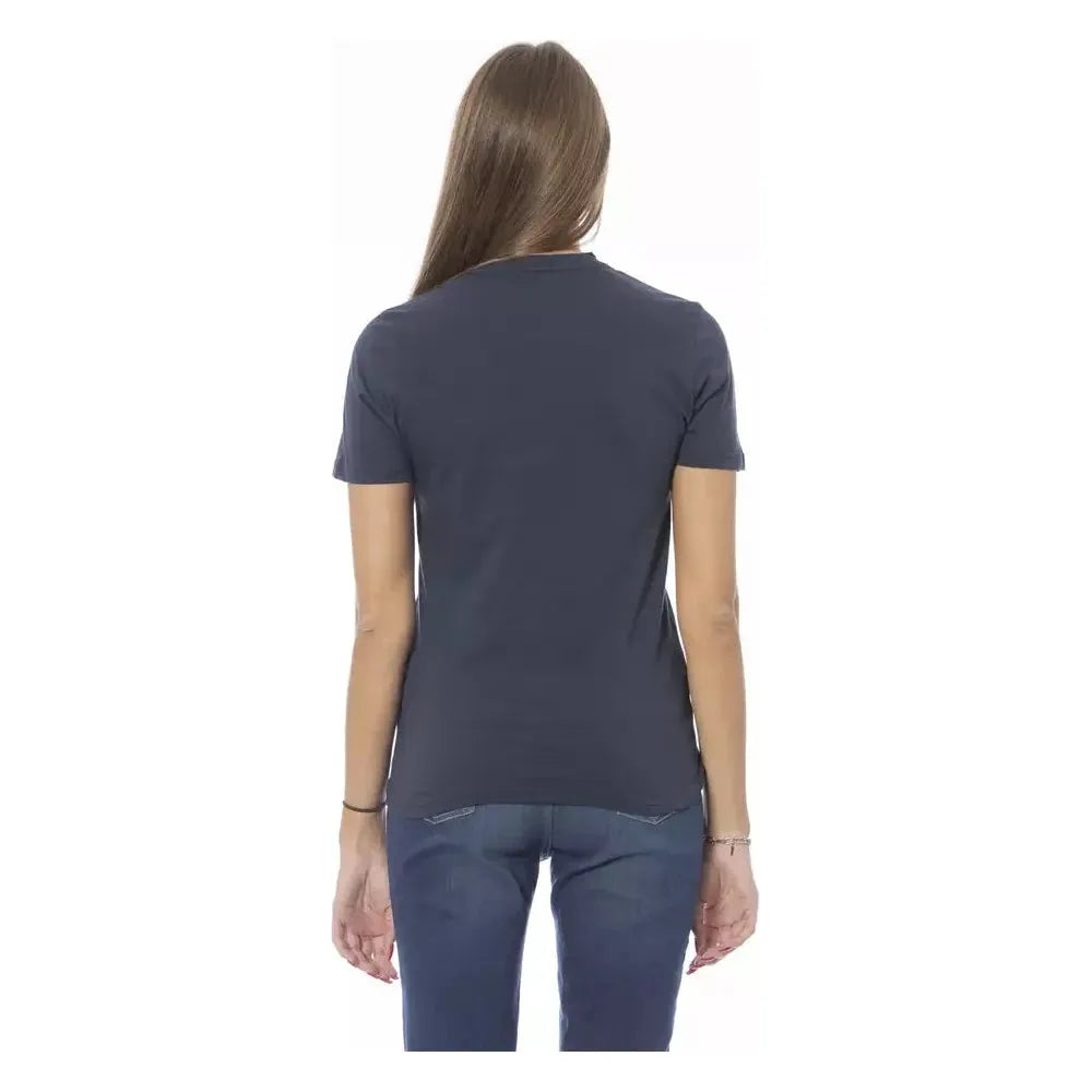 Baldinini Trend Blue Cotton Women T-Shirt Baldinini Trend